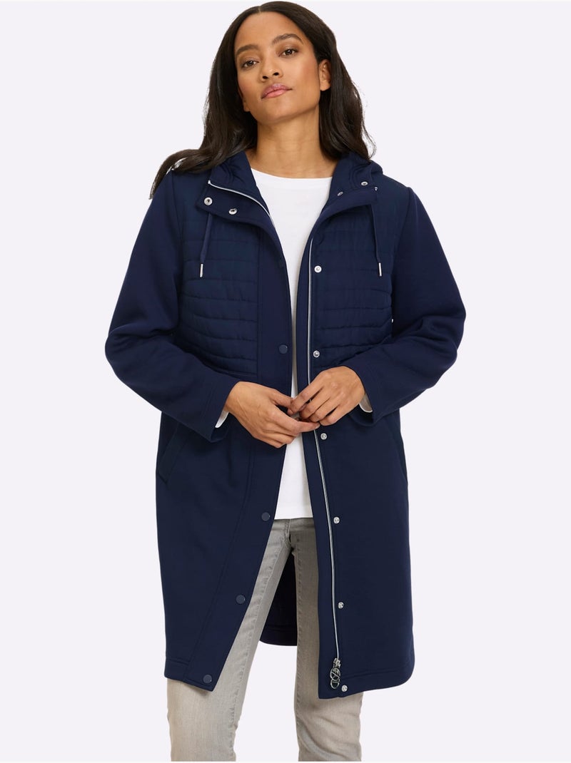 Manteau Court Piquage Inséré - Taille Standard - Helline Bleu marine - Kiabi