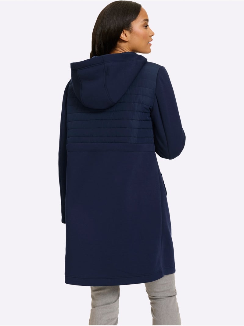 Manteau Court Piquage Inséré - Taille Standard - Helline Bleu marine - Kiabi
