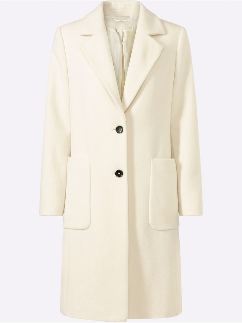 Manteau court poches plaquées spacieuses - taille standard - helline Ecru - Kiabi