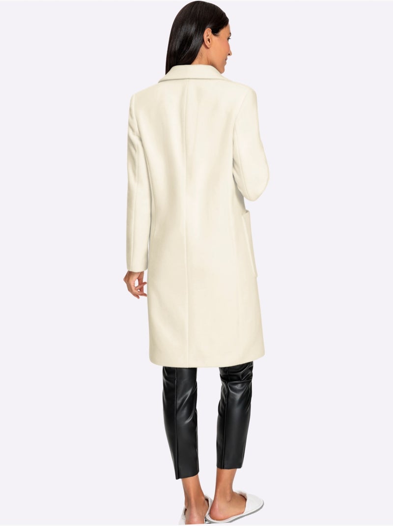 Manteau court poches plaquées spacieuses - taille standard - helline Ecru - Kiabi