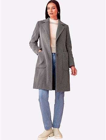 Manteau court poches plaquées spacieuses - taille standard - helline
