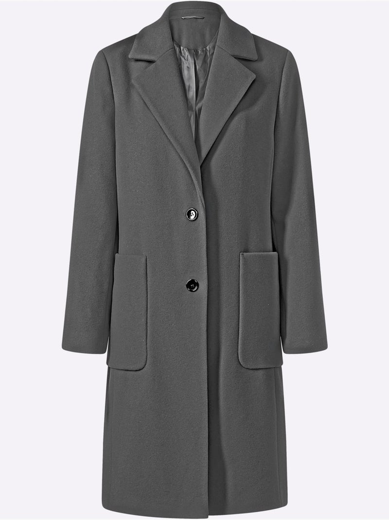 Manteau court poches plaquées spacieuses - taille standard - helline Gris - Kiabi
