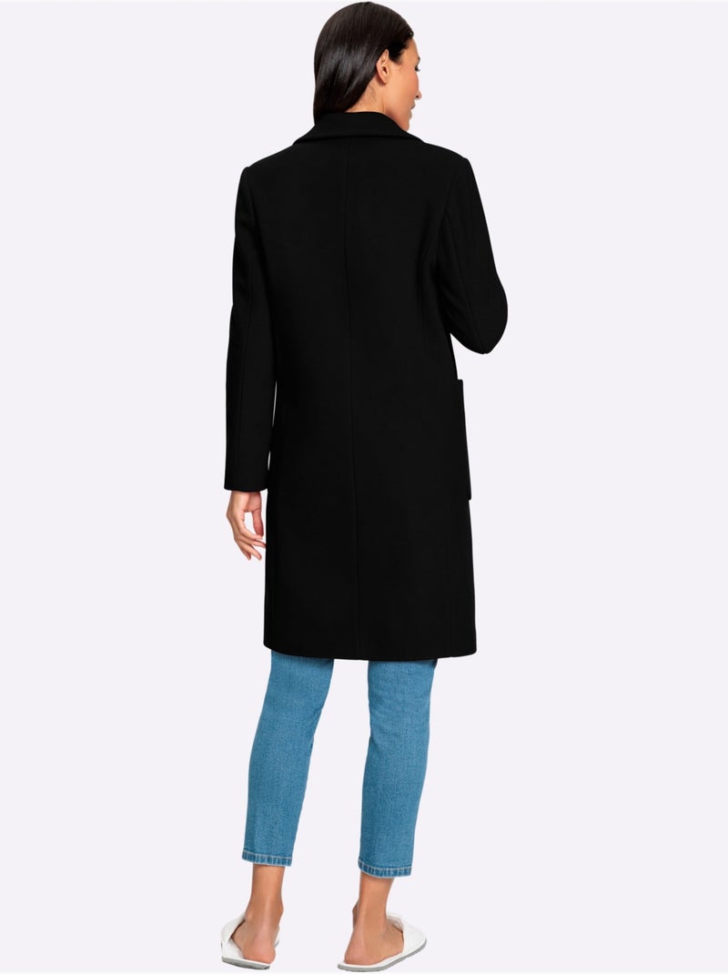 Manteau court poches plaquées spacieuses - taille standard - helline Noir - Kiabi