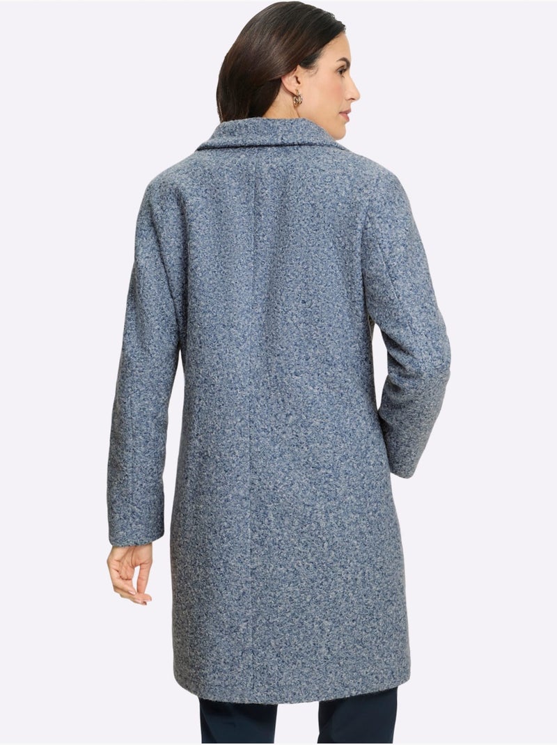 Manteau court qualité bouclée chaude - taille standard - witt Bleu - Kiabi