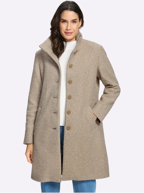 Manteau court qualité bouclée chaude - taille standard - witt - Kiabi Manteau court qualité bouclée chaude - taille standard - witt - Kiabi