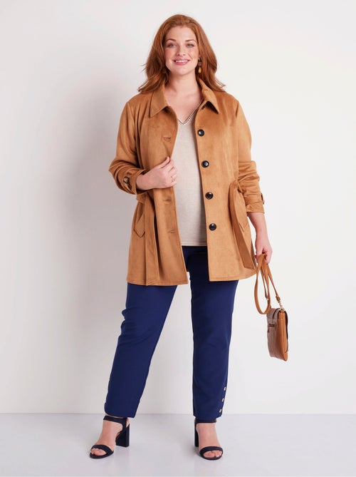 Manteau court tissu suédé - AFIBEL - Kiabi