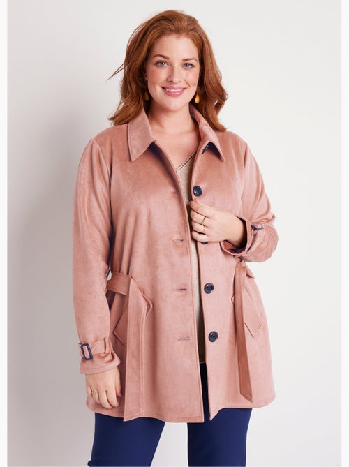Manteau court tissu suédé - AFIBEL - Kiabi