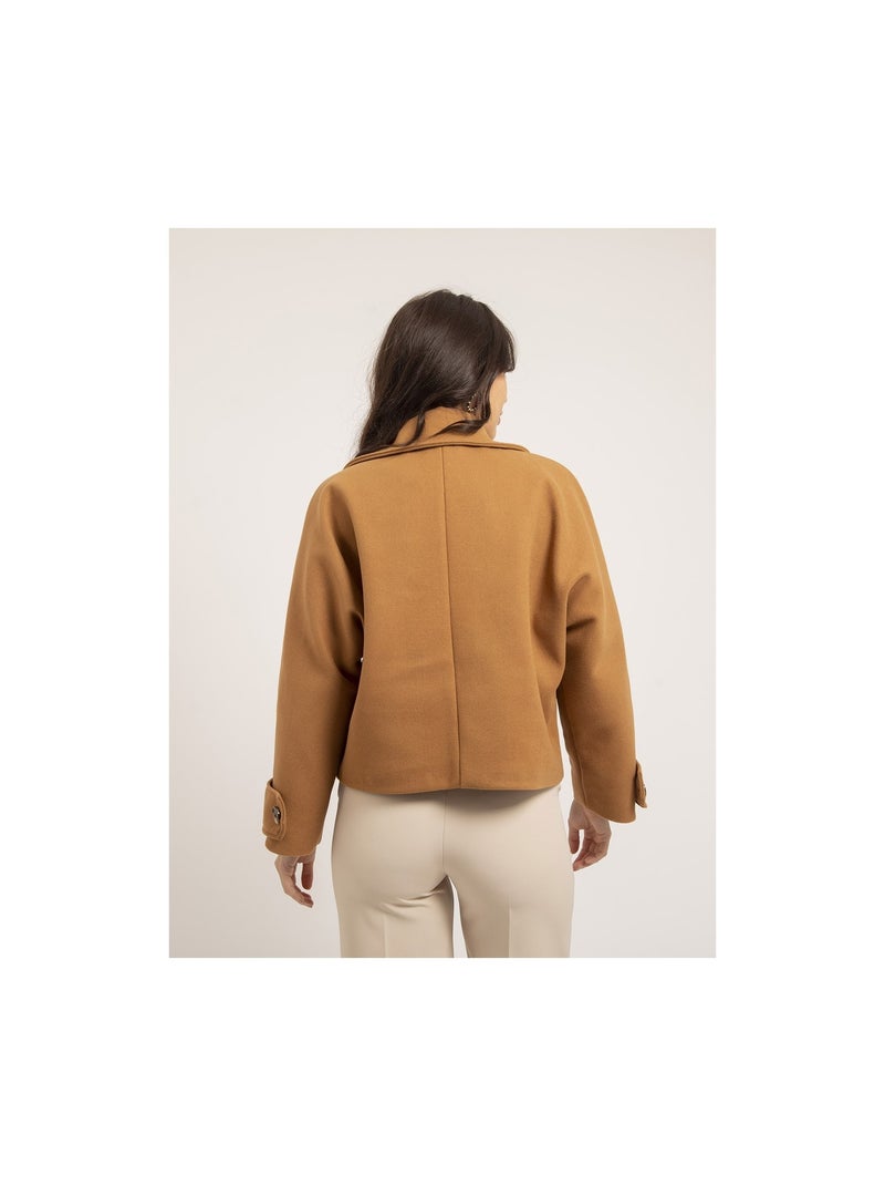 Manteau court UPALE Marron caramel - Kiabi