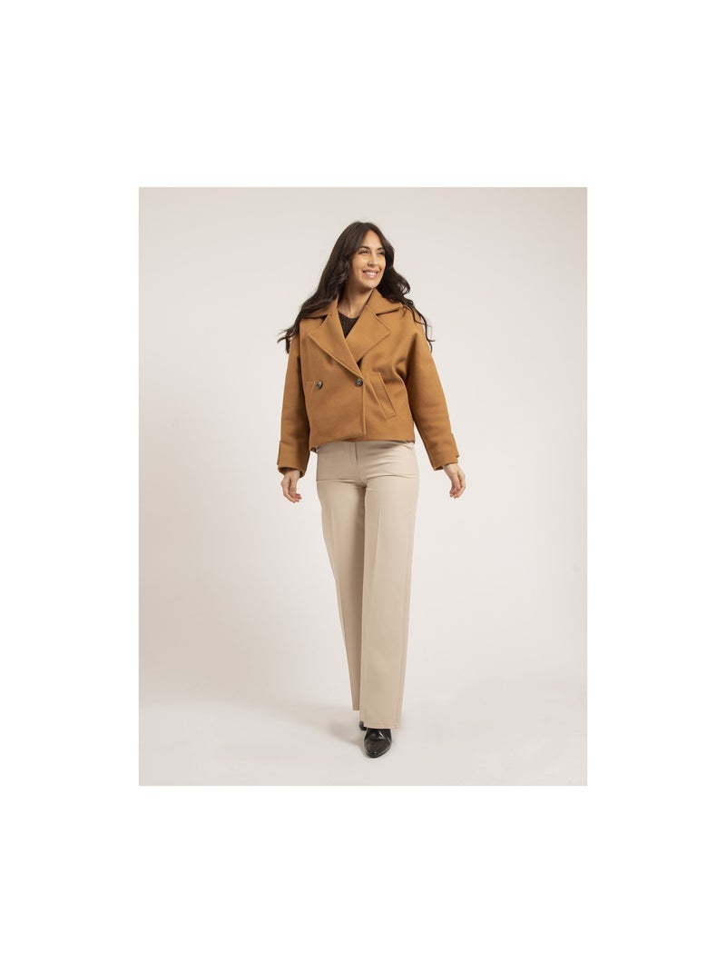 Manteau court UPALE Marron caramel - Kiabi