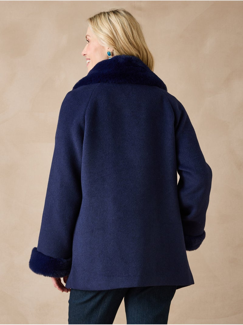 Manteau court zippé - DAXON Bleu marine - Kiabi