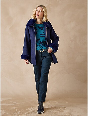 Manteau court zippé