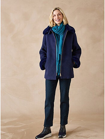 Manteau court zippé