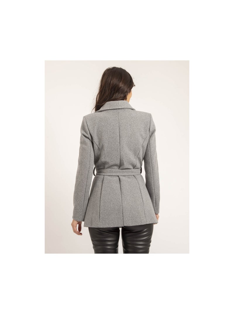 Manteau court zippé UWAYS Gris - Kiabi