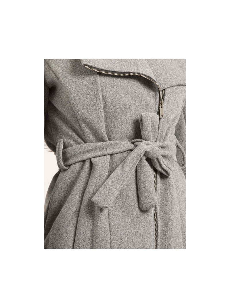 Manteau court zippé UWAYS Gris - Kiabi