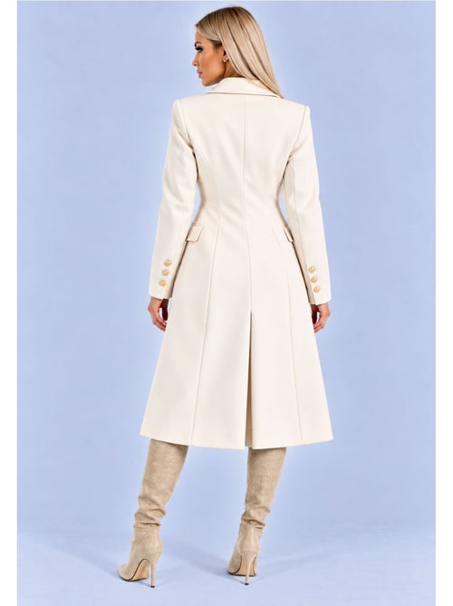 Manteau croisé a boutons dorés kebello - Kiabi Manteau croisé a boutons dorés kebello - Kiabi
