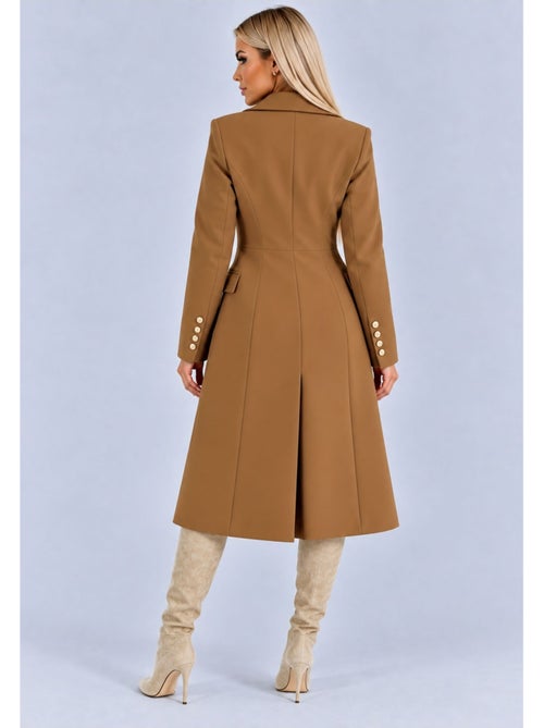Manteau croisé a boutons dorés kebello - Kiabi Manteau croisé a boutons dorés kebello - Kiabi