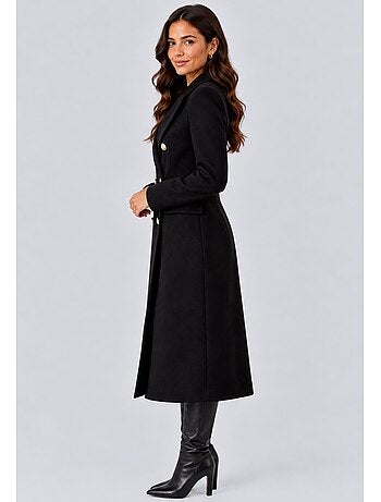 Manteau croisé a boutons dorés kebello