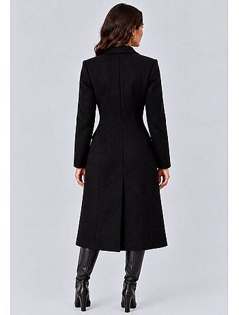 Manteau croisé a boutons dorés kebello