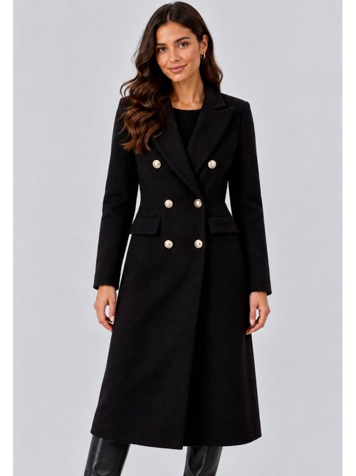 Manteau croisé a boutons dorés kebello - Kiabi Manteau croisé a boutons dorés kebello - Kiabi