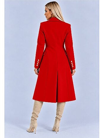 Manteau croisé a boutons dorés kebello