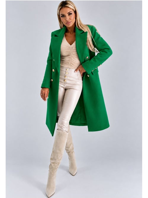 Manteau croisé a boutons dorés kebello - Kiabi Manteau croisé a boutons dorés kebello - Kiabi