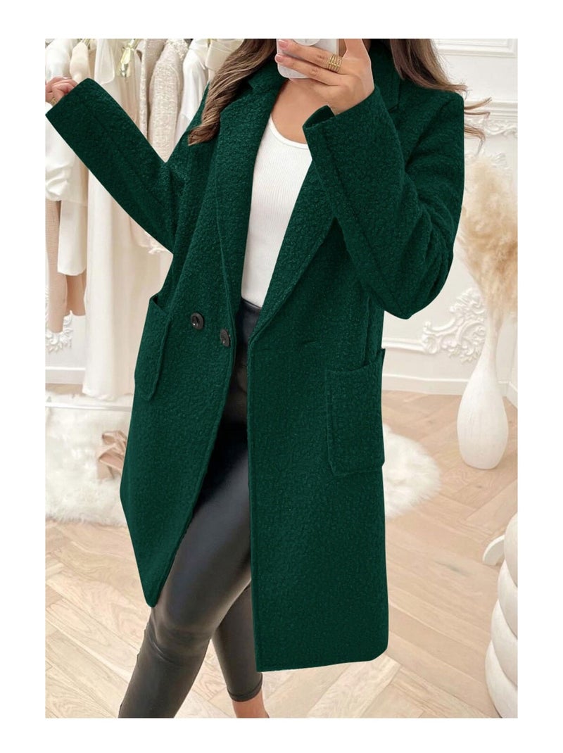 Manteau Croisé Kebello Vert - Kiabi