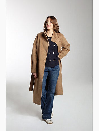 Manteau Dahlia | Gerard Pasquier Avec Col Montant | Gerard Pasquier