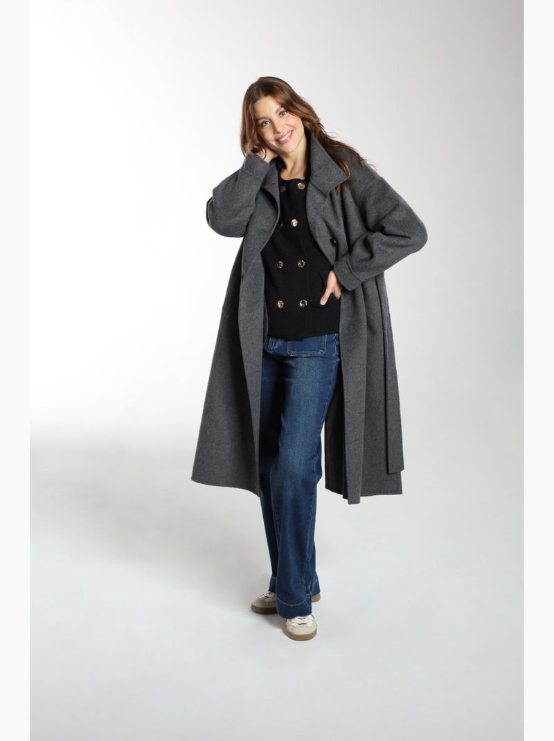 Manteau Dahlia   | Gerard Pasquier Avec Col Montant | Gerard Pasquier Gris clair - Kiabi