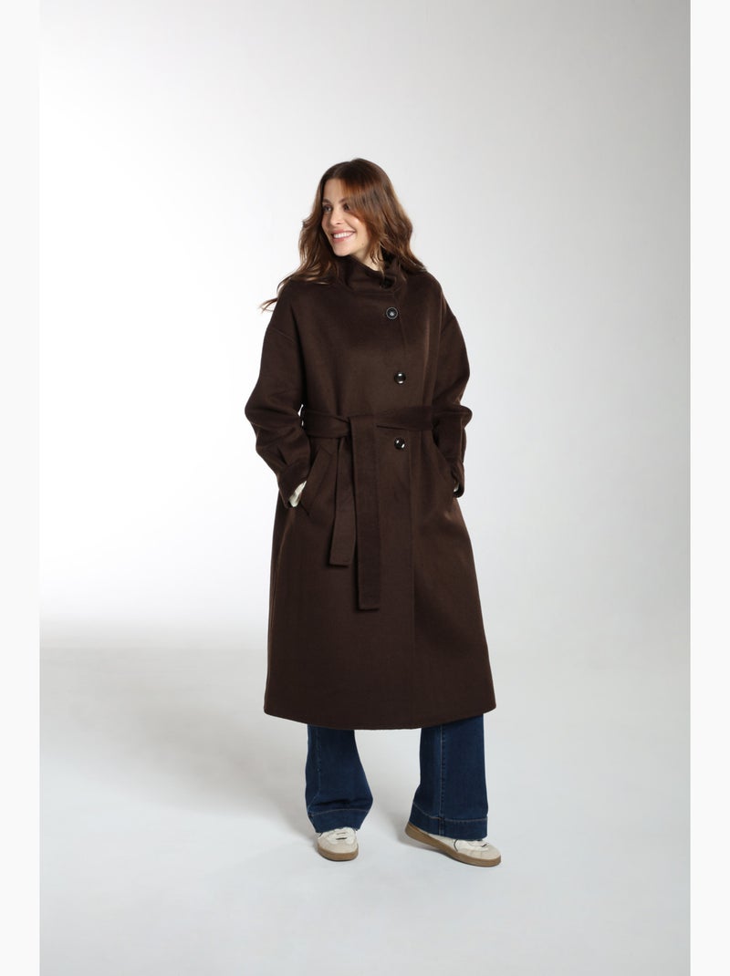 Manteau Dahlia  | Gerard Pasquier Avec Col Montant | Gerard Pasquier Marron - Kiabi