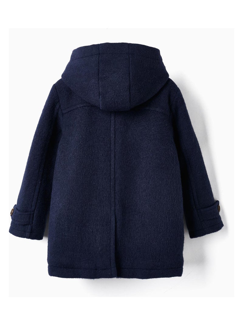 Manteau d'hiver bleu marine avec capuche pour garçon Bleu foncé - Kiabi