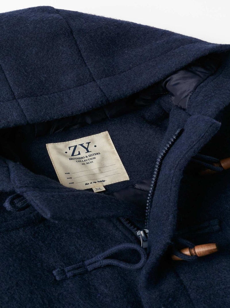 Manteau d'hiver bleu marine avec capuche pour garçon Bleu foncé - Kiabi