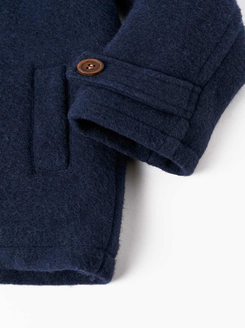 Manteau d'hiver bleu marine avec capuche pour garçon Bleu foncé - Kiabi