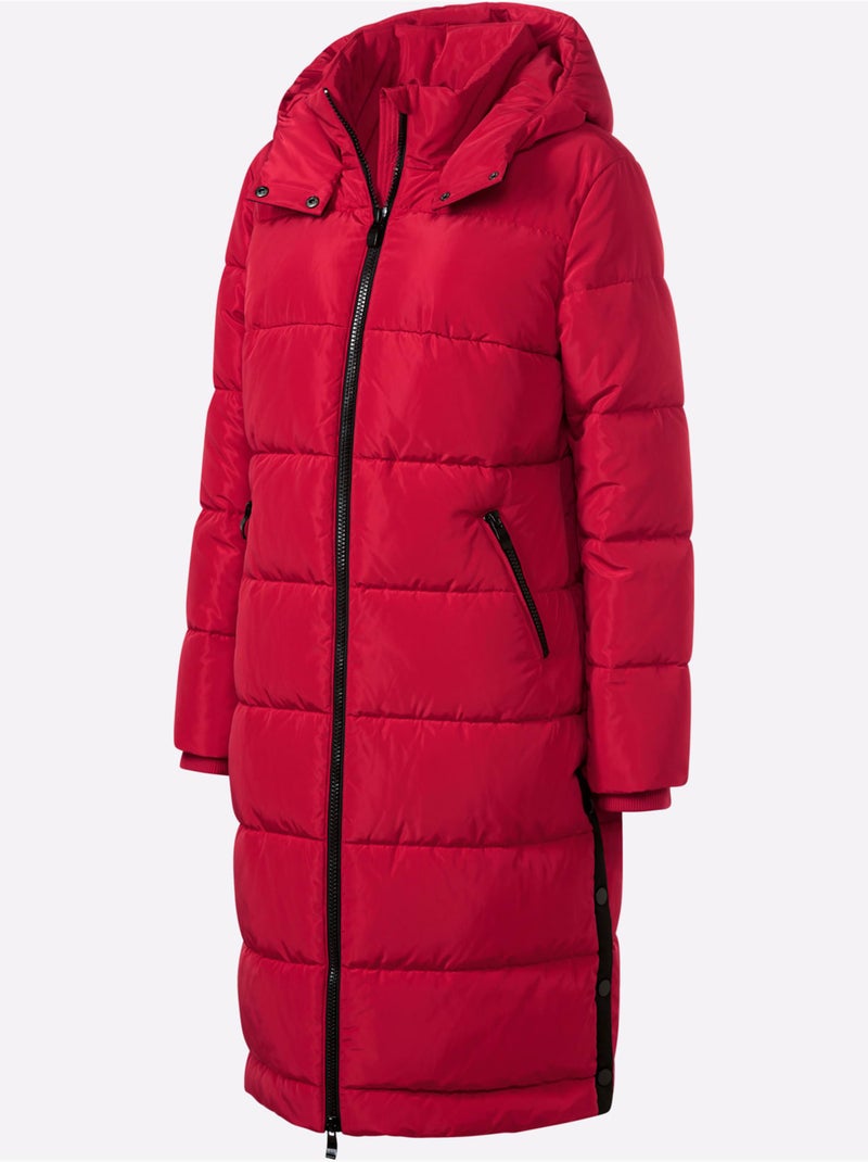 Manteau D'hiver Joli Aspect Contrasté - Taille Standard - Helline Rouge - Kiabi