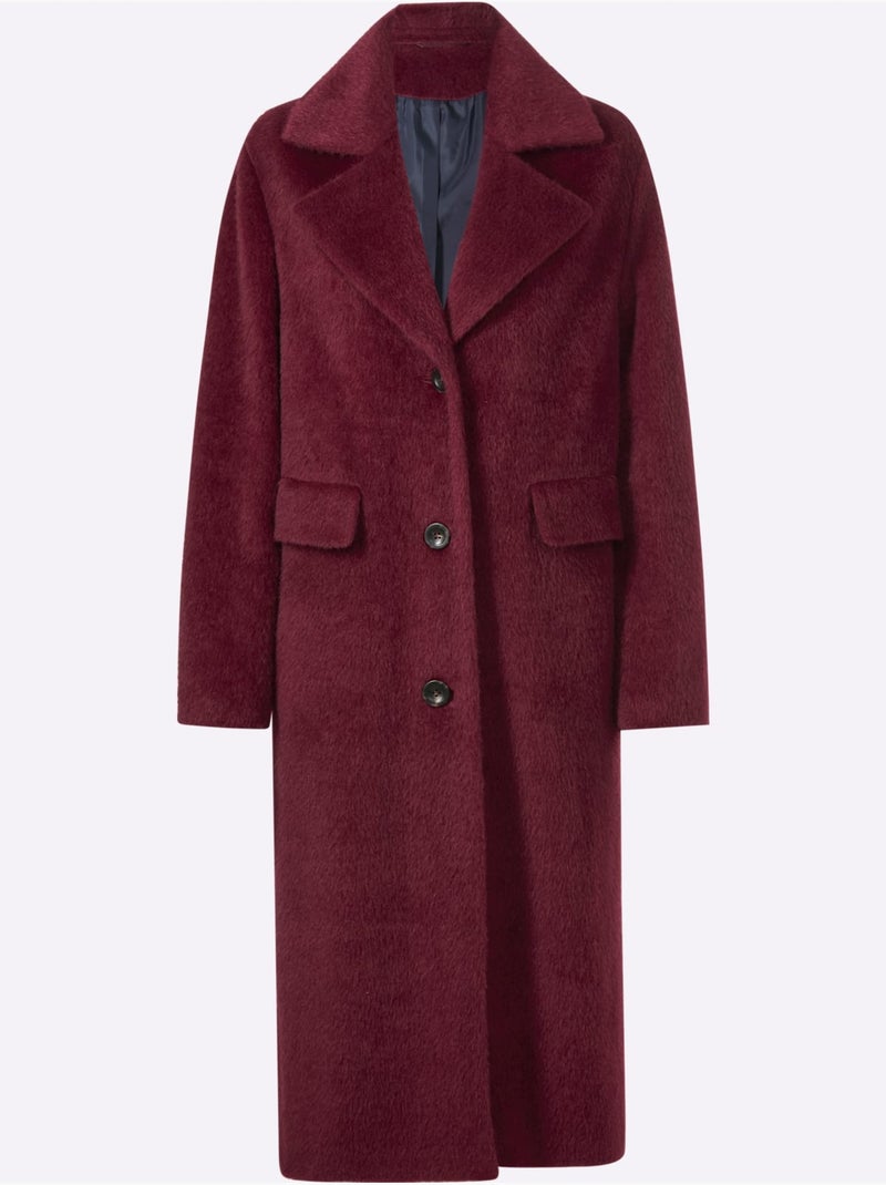 Manteau d'hiver qualité douce et moelleuse - taille standard - helline Bordeaux - Kiabi