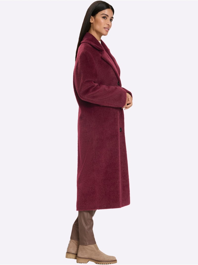 Manteau d'hiver qualité douce et moelleuse - taille standard - helline Bordeaux - Kiabi