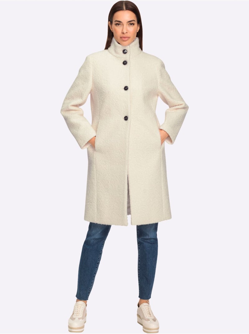 Manteau D'hiver Qualité Ultra-douce - Taille Standard - Helline Ivoire - Kiabi