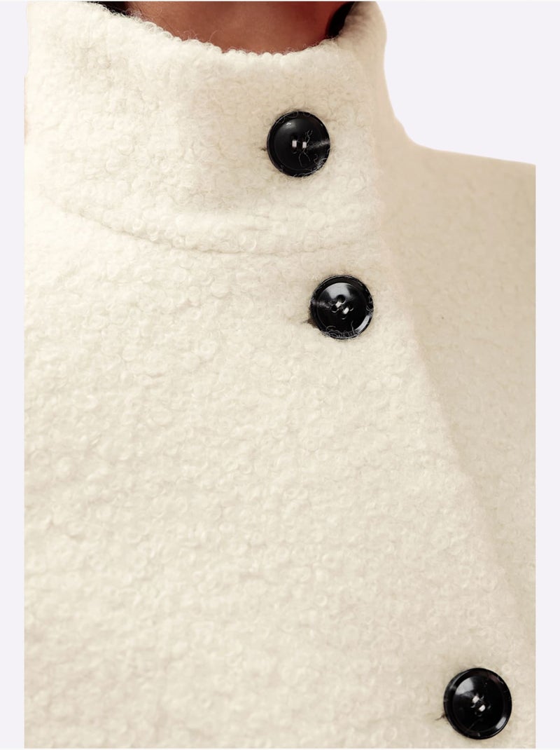 Manteau D'hiver Qualité Ultra-douce - Taille Standard - Helline Ivoire - Kiabi