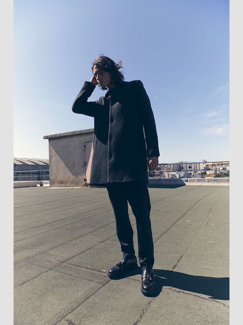 Manteau DORES en laine 'Le Temps Des Cerises' Noir - Kiabi
