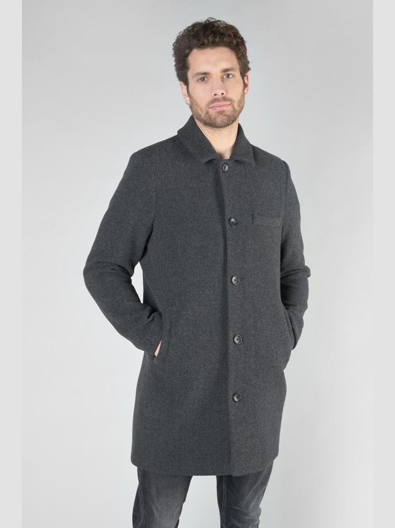 Manteau DORES en laine 'Le Temps Des Cerises' Noir - Kiabi