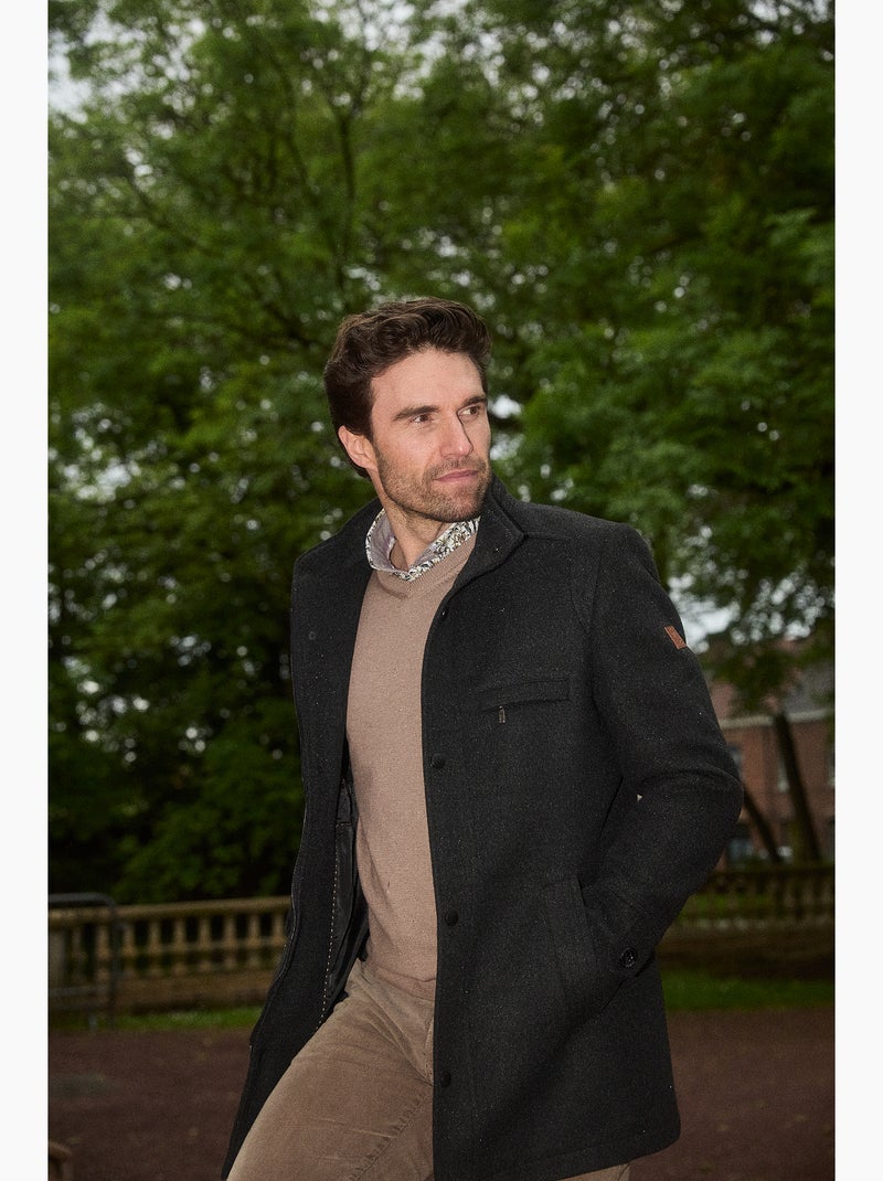 MANTEAU DOUBLE BLACK& CO Gris - Kiabi