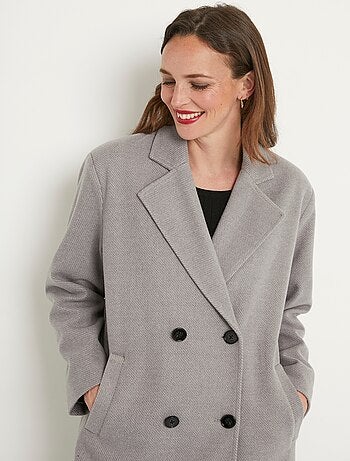 Manteau double boutonnage col tailleur - Afibel