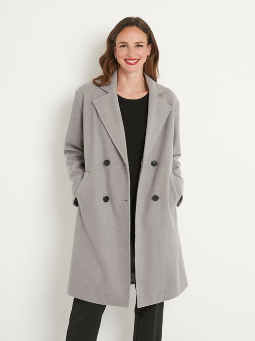 Manteau double boutonnage col tailleur - Afibel - Kiabi