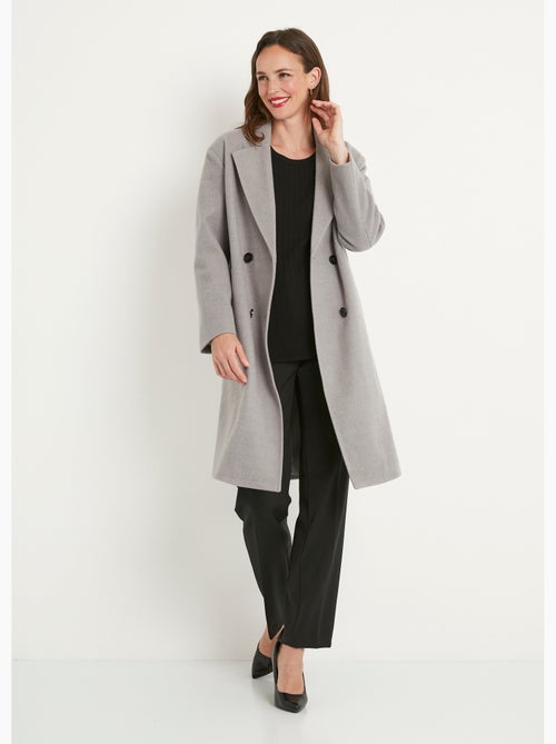 Manteau double boutonnage col tailleur - Afibel - Kiabi