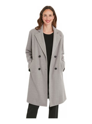 Manteau double boutonnage col tailleur