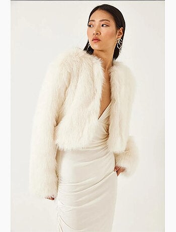 Manteau doublé en fausse fourrure lucci