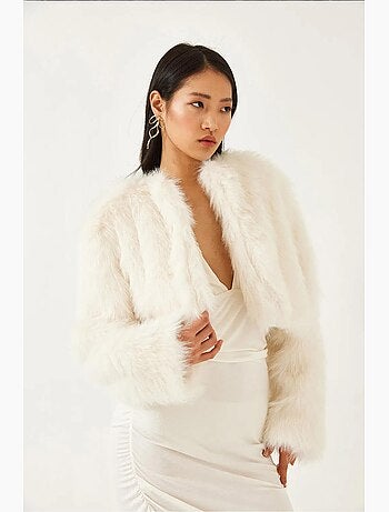 Manteau doublé en fausse fourrure lucci