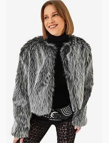 Manteau doublé en fausse fourrure lucci