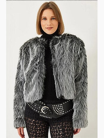 Manteau doublé en fausse fourrure lucci