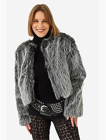 Manteau doublé en fausse fourrure lucci