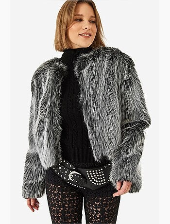 Manteau doublé en fausse fourrure lucci